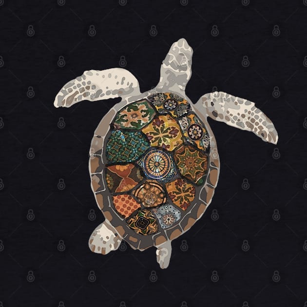 Watercolour Tiled Sea Turtle by madmonkey